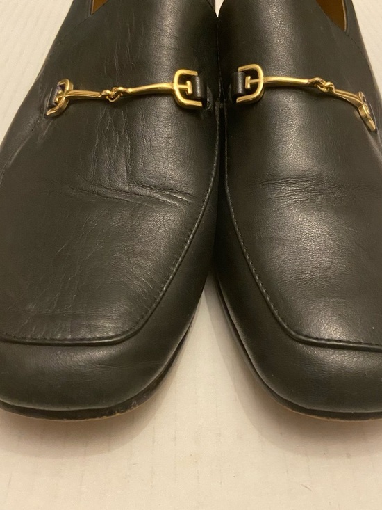 Sam Edelman Dark Navy Almond Toe Horse Leather Bit Loafer Shoes Size 8. - Picture 2 of 14